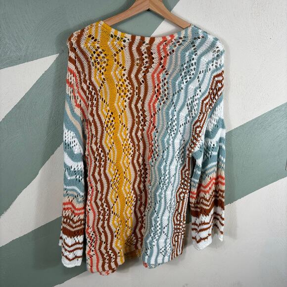 Cato Women's Medium Multicolor Knitted Breathable Lightweight Pullover Sweater - Picture 10 of 10